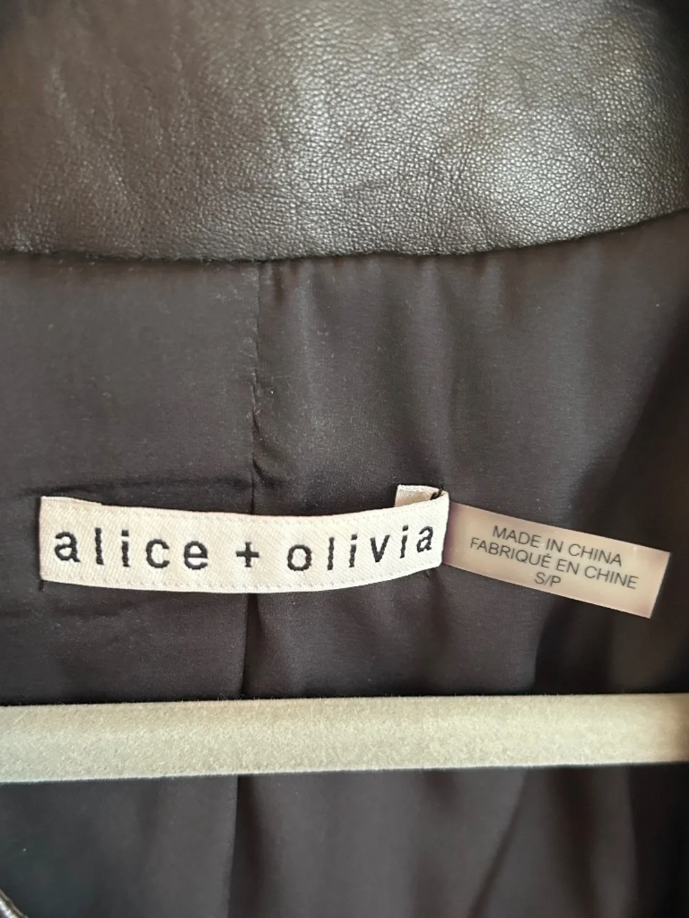 Alice + Olivia Gamma leather biker jacket